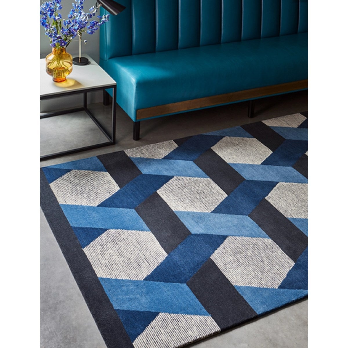 Tapis de salon en laine tissé plat CAMPTON 160x230 cm - 2