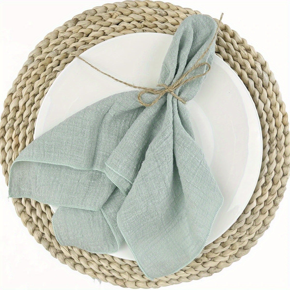 LivinEase - Set di 12 tovaglioli in tessuto di cotone, 46 x 46 cm, riutilizzabili, grande dimensione, per uso domestico e eventi - In tessuto di cotone biologico certificato GOTS di alta