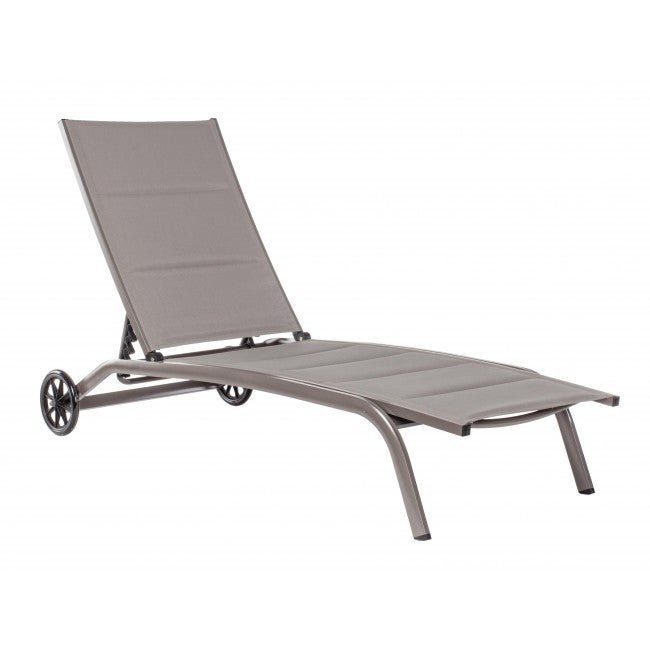 Lettino Cleo Con Ruote Tortora Bizzotto 662260 Arredamento Per Giardino - 5
