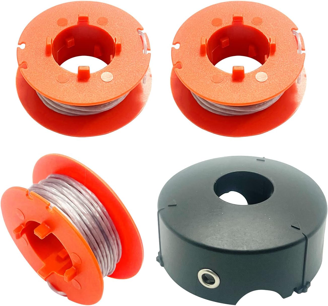 Szpula z żyłką do Bosch Art 23 26 30 Easytrim i Combitrim, Pro-Tap Automatyczna Szpula Elastyczny Sznur, 8M x 1,6mm (3 Szpule + 1 Pokrywka)