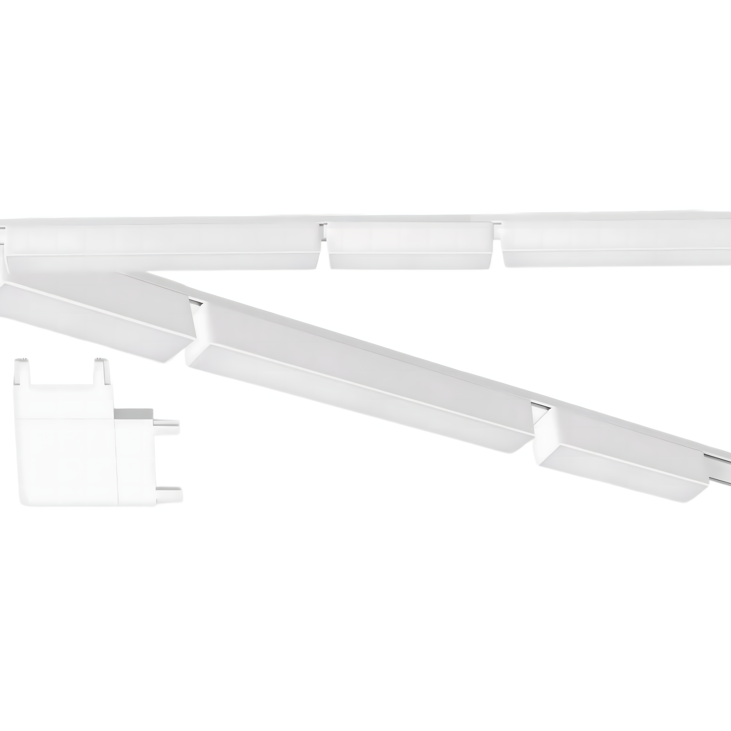 Zestaw oświetlenia szynowego LED Biały system magnetyczny szyna 1m + 6 lamp LED + łącznik NEUTRALNA barwa 4000K LEDHOFF