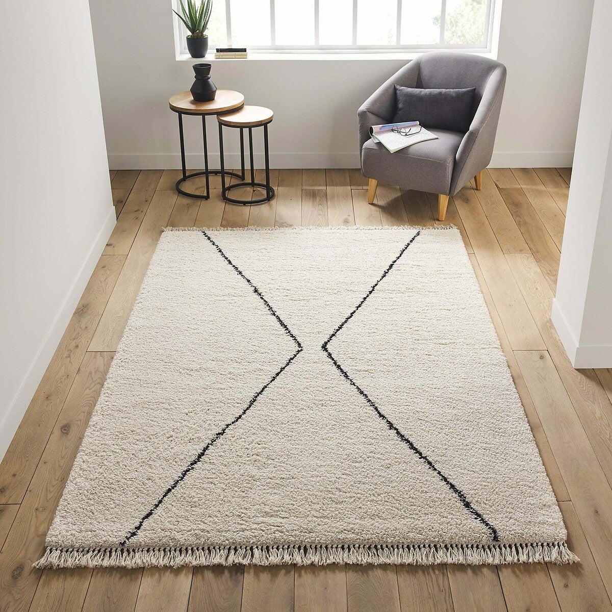 Tapis Berbère Style 80x150 Cm Rectangulaire SG EXTRA EXTRA DOUX 3 Crème Couloir Adapté Au
