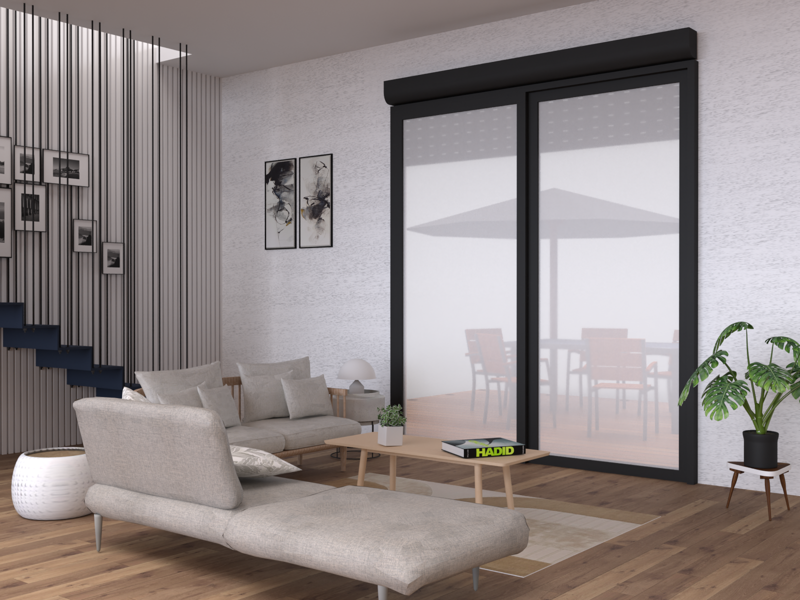 Cache coffre volet roulant 90 cm ATOLE - Gris anthracite RAL7016 - 5