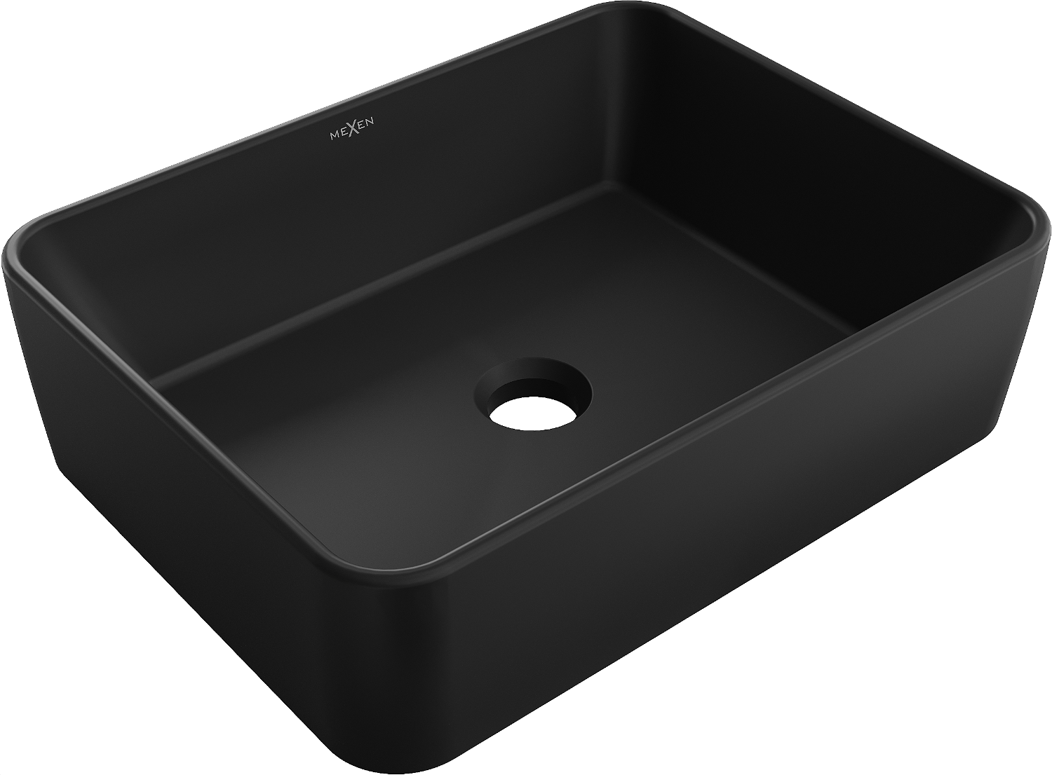 Mexen Catia umywalka nablatowa 48 x 37 cm, czarna mat - 21314885