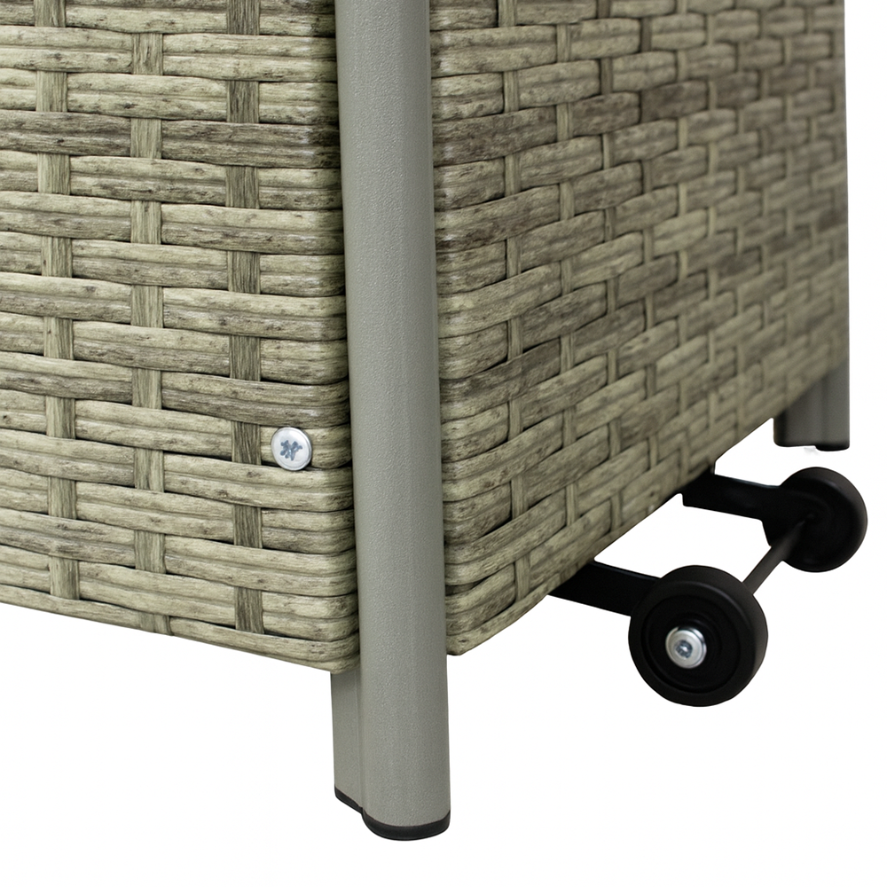 Grzejnik gazowy Tempo Style Pyramid (5 kW, 13 kW) | Grzejnik zewnętrzny z szarego rattanu - 8