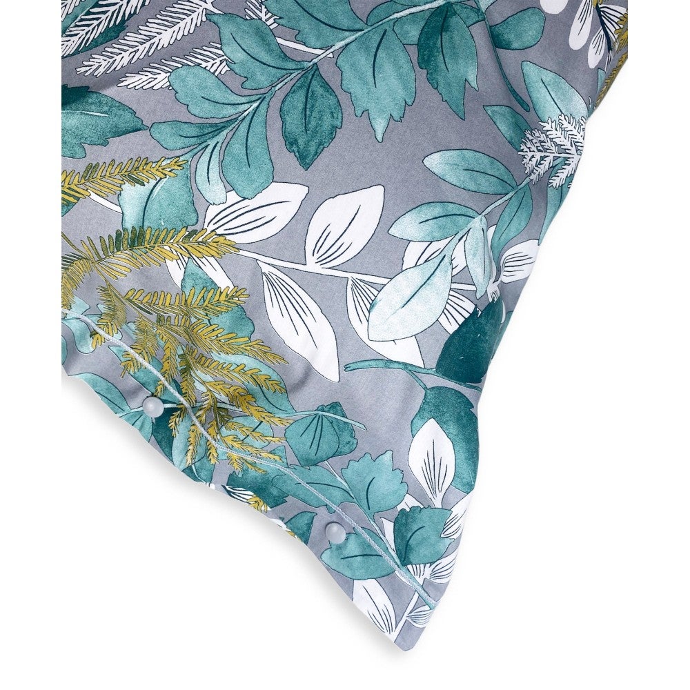 COPRIPIUMINO FOGLIA Verde in Puro cotone Made in Italy Cm. 250x200 - 4