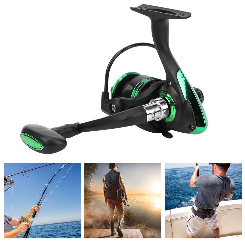 Mulinello da pesca a doppia bobina Ruota da tiro lunga con bilanciere ad alta resistenza in metallo (HK1000) - 4