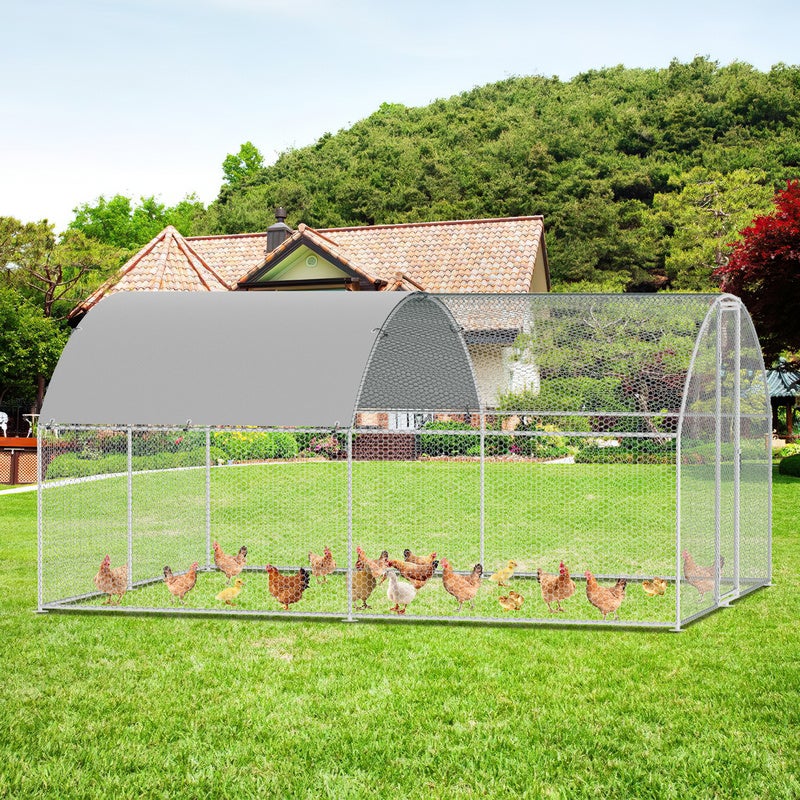 Petit Poulailler Pas Cher En Métal Avec Tray Tirable Couvercle Imperméable Verrouillage À Porte Plateau À Œufs Retirable Différentes Tailles(150 * 60