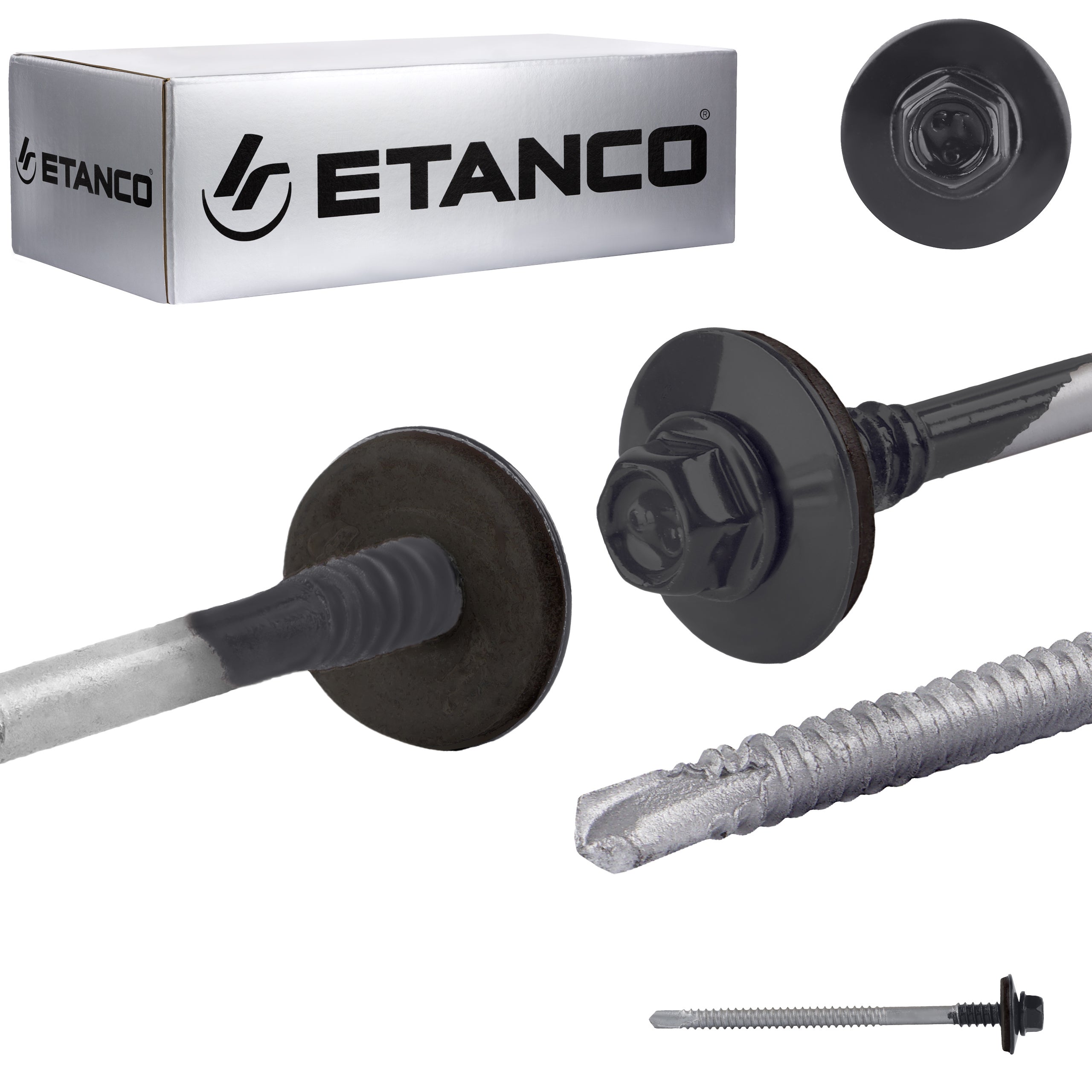 Wkręty do płyt warstwowych Etanco GTR6 SP 5,5/6,3x90 mm RAL 7016 100szt
