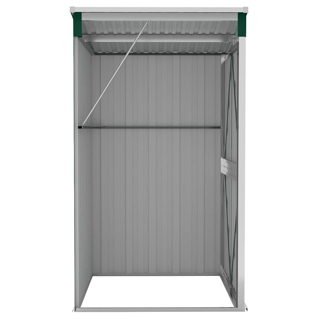 Caseta de jardín pared acero galvanizado verde 118x100x178cm vidaXL - 6