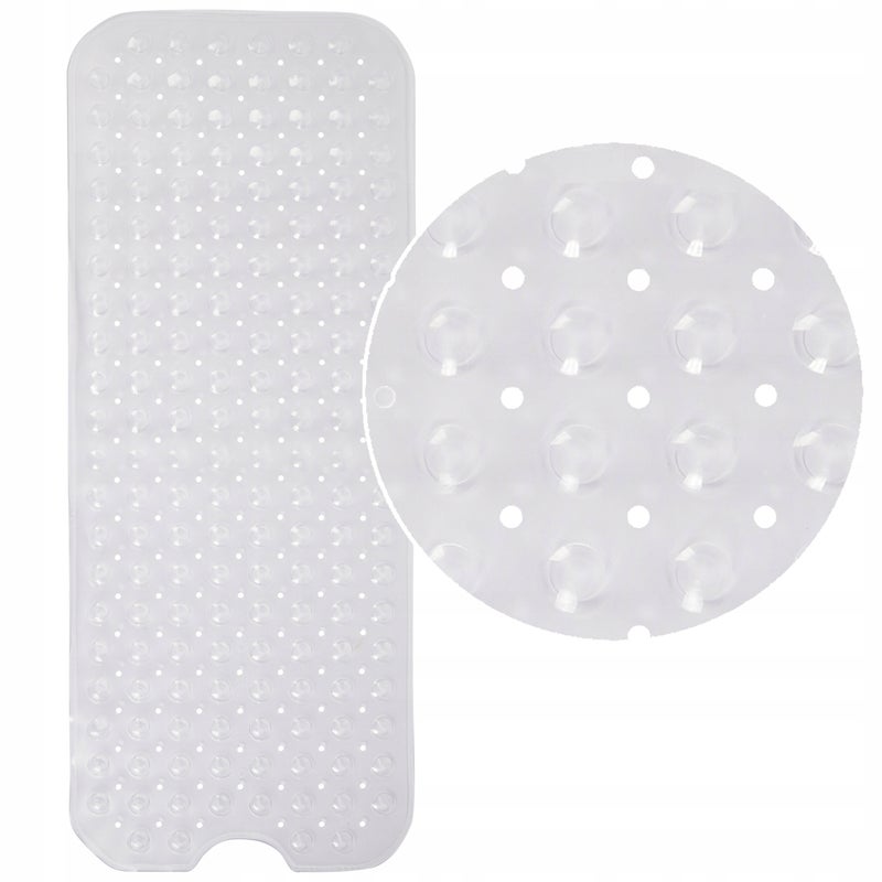 Mata łazienkowa antypoślizgowa Sepio 99x40 transparentna do wanny długa