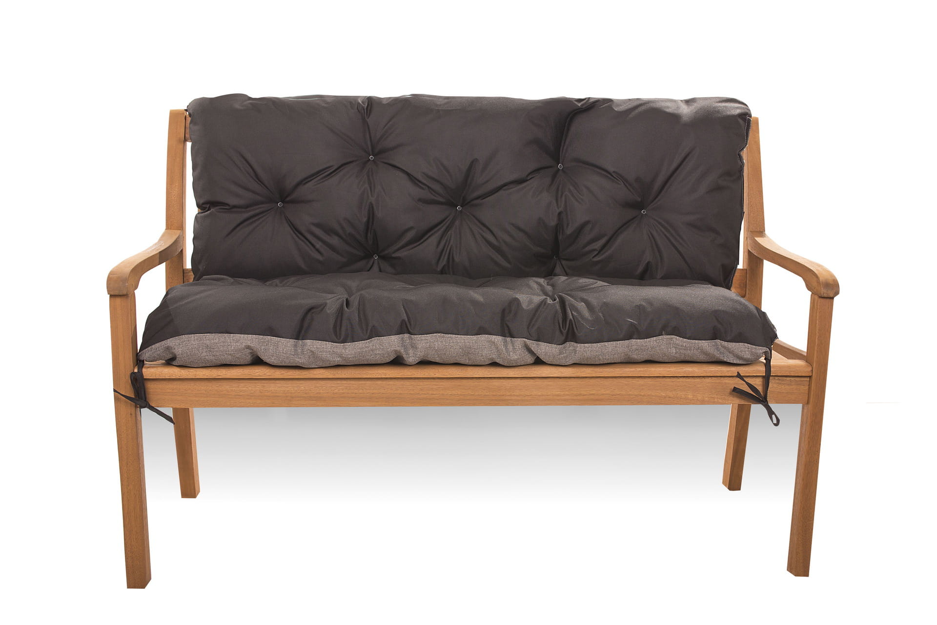 Cojín de banco 150x50x50cm, cojín de paleta negro, cojín de jardín, cojín de jardín para columpio, cojín de jardín para banco de exterior