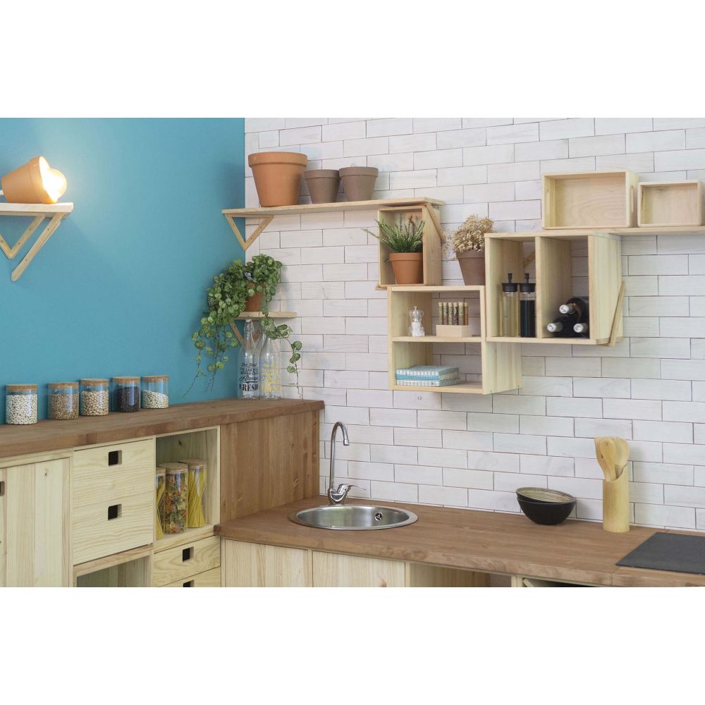 Étagère Astigarraga Dinamic 1 Cubes Modulaire Naturel Pin (36,2 x 33 x 36,2 cm) - 6