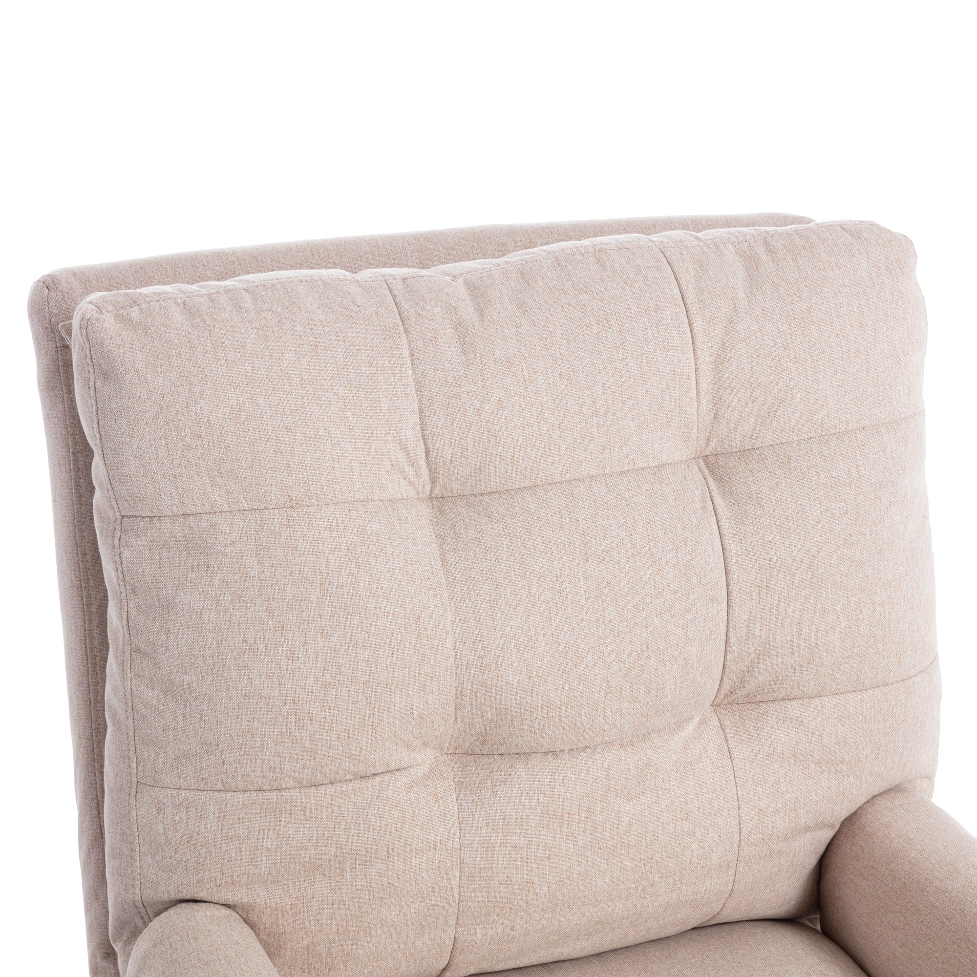 Fauteuil vonvertible avec repose-pieds et dossier réglable - Beige - 8