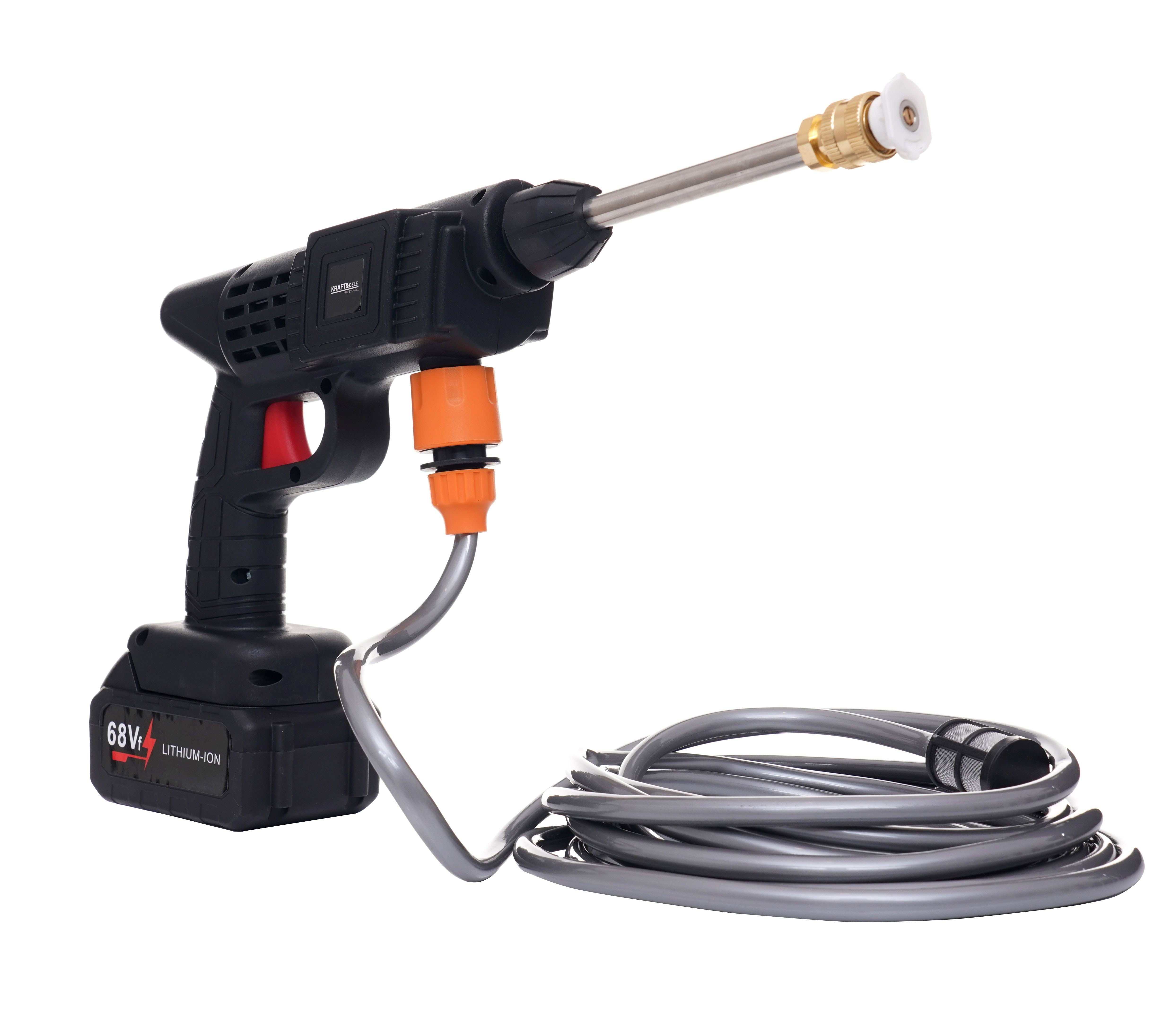 Nettoyeur Haute Pression Sans Fil 2 Batteries - Portée 8m, 5m Tuyau, Pour Voiture, Jardin, Terrasse - 5