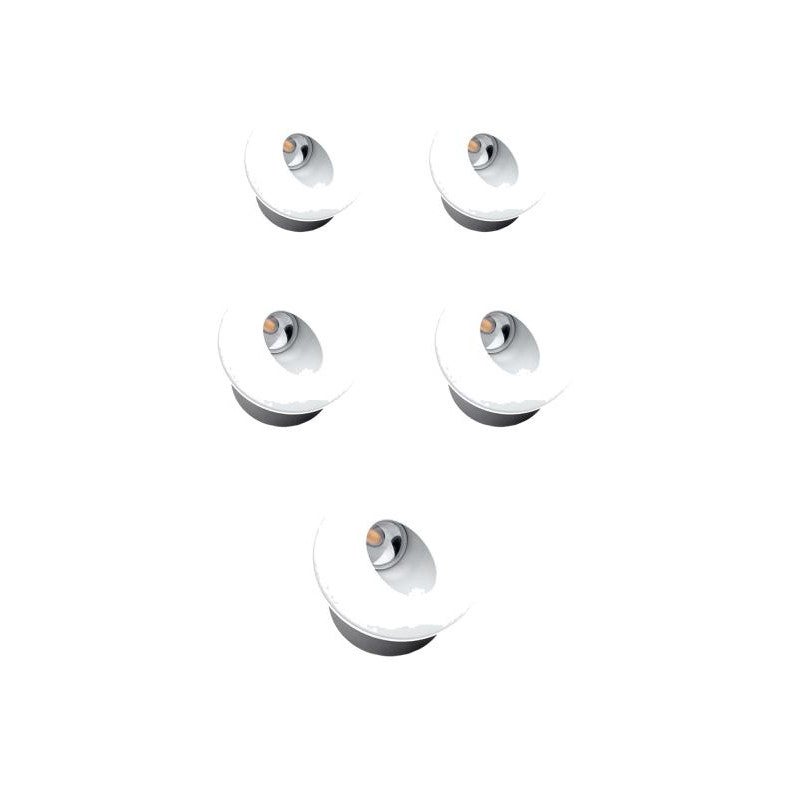 3W Built-in LED Spot para escada redonda AC 220-240V Branco Neutral 4200K - 3