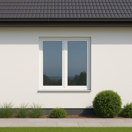 Fenêtre PVC 2 vantaux H 135 x L 120 cm OB pour pose en neuf avec poignée - 3