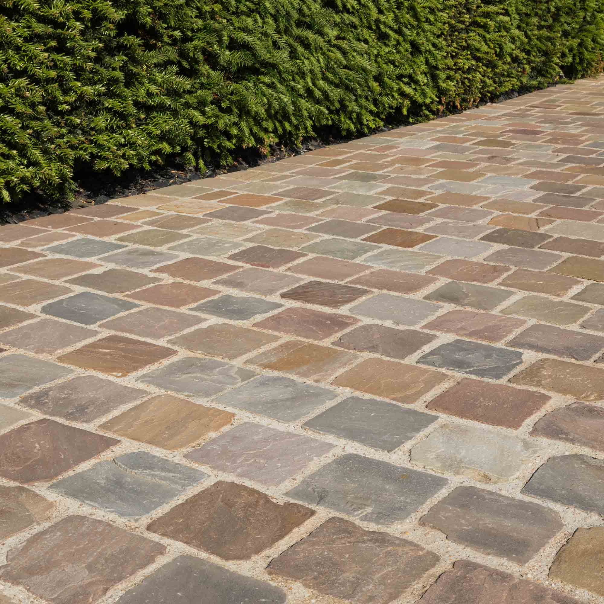 Pavé Grès Kandla Multicolore 14x14x2-2,5 cm (vendu au m² - 42 pavés/m²) - RO'MA NATURE - 2
