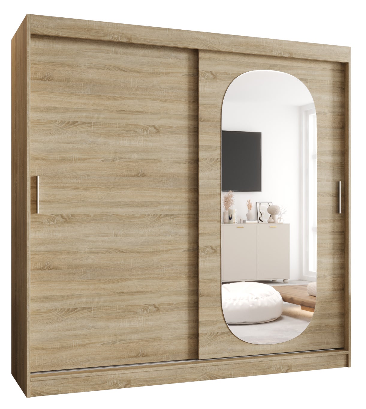 Szafa przesuwna garderoba ROYAL 200 x 62 x 200 cm Sonoma