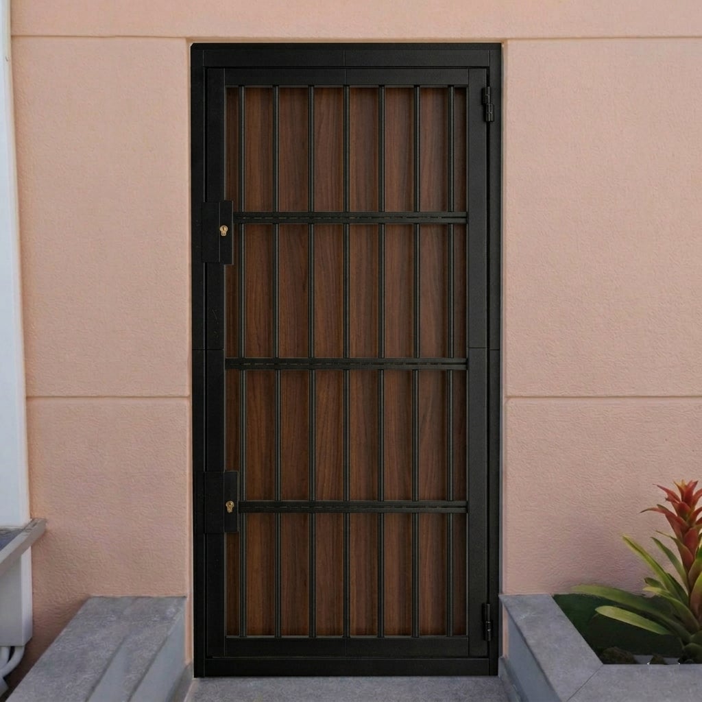 Cancello per porta regolabile nero 70/120 - 170/225 cm - 6
