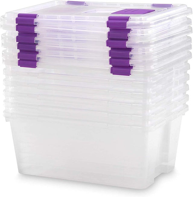 COM-FORT HOUSE | Caja de Almacenaje | Caja de Plástico Transparente |Capacidad de 20 litros | Medidas 470 x 320 x 195 mm | Lote de 6 Unidades