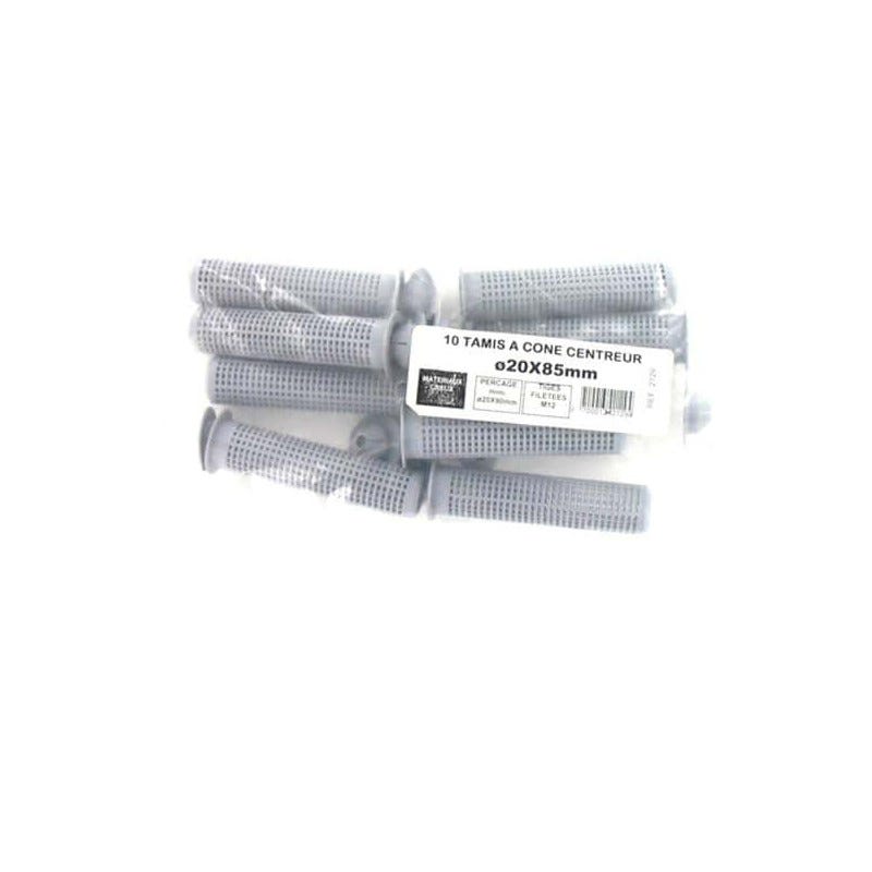 10 Tamis à Cône Centreur Pour Scellement Chimique - Diamètre 16 X 85 Mm - Pour Matériaux Creux