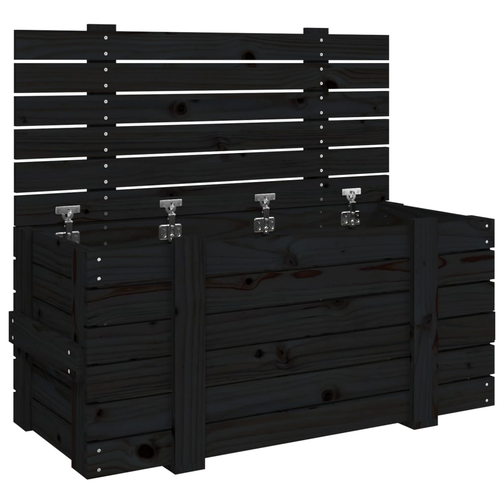 Coffre de rangement en bois de pin noir massif 91x40,5x42 cm | Leroy Merlin