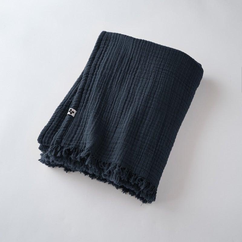 Plaid à franges 