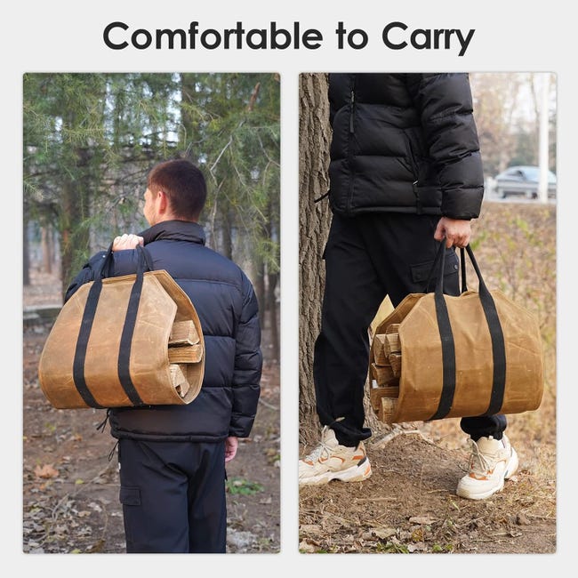 HiyyFloy Zaino Porta Legna Ardere, Borsa Porta Legna in Tela per Legna Ardere, Zaino Porta Legna Ardere Resistente con Spallacci E Maniglia Imbottita HiyyFloy Zaino Porta Legna Ardere, Borsa Porta Legna in Tela per Legna Ardere, Zaino Porta Legna Ardere Resistente con Spallacci E Maniglia Imbottita