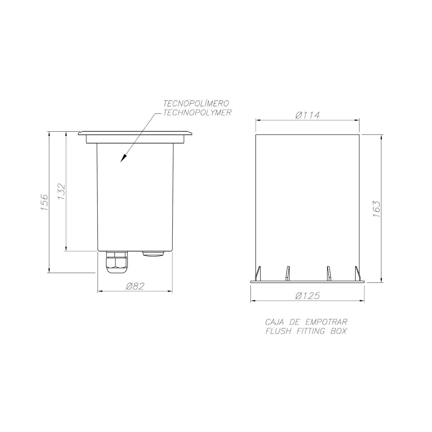 ENCASTRÉS SOL DIAM 130 IP65/IP67 GEA GU10 ROUND GU10 50W ACIER INOX AISI 316 - 4