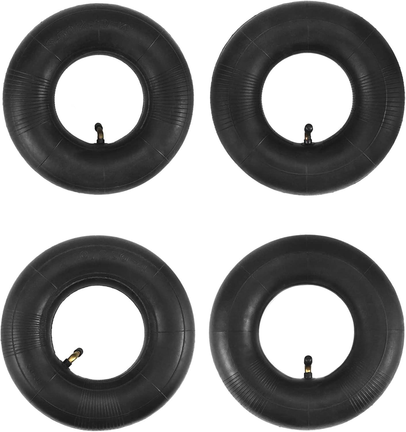 2 pièces 4.10/3.50-4 Chambre à air Pneu, chambres à air de rechange, valve pliée, pour tondeuses à gazon, camions à main - 2