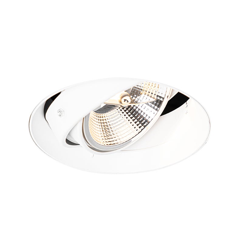 Qazqa reflektory wpuszczane - Oneon Trimless - biały, gu10, max. 50w, kompatybilny z żarówką LED, 24.5cm, okrągły
