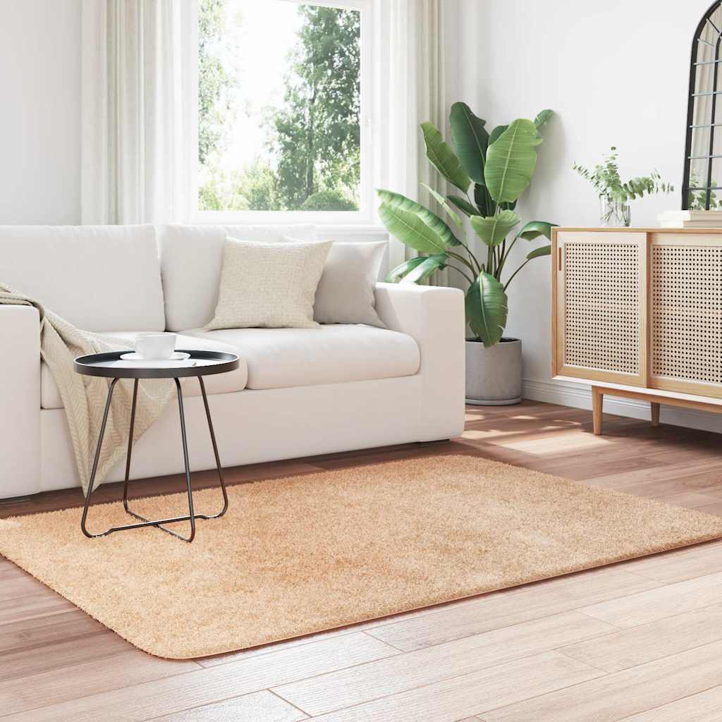 Tapete de sala de estar | Tapete shaggy de pelo alto NAVARRA 120x170 cm poliéster bege CFW41123 - 3