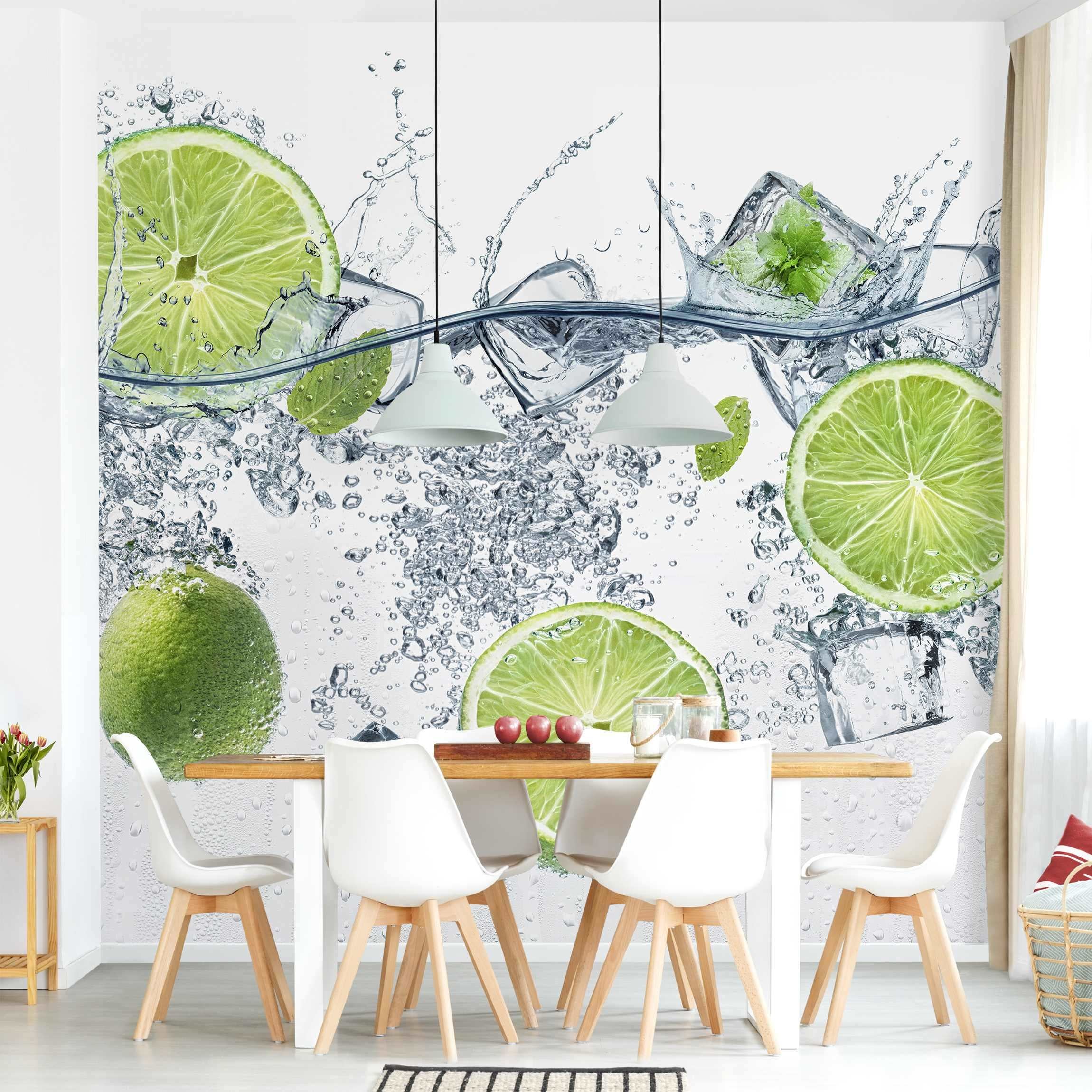 Papel pintado fotomural comida y bebida limón 43 - cocina - tnt 336 x 336 cm premium