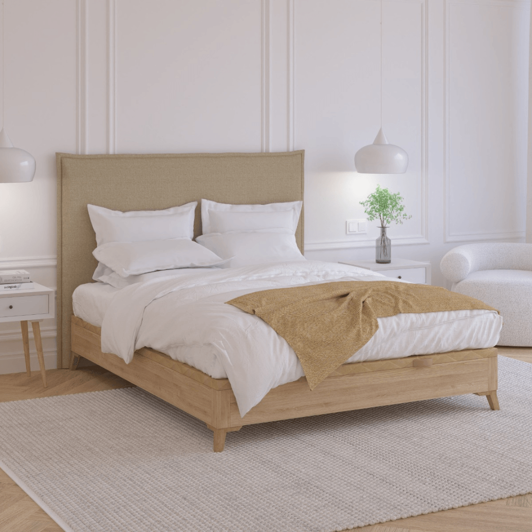 Plaid en coton motif chevron beige 180x125 cm | plaid canapé et lit | doux et respirant - 6