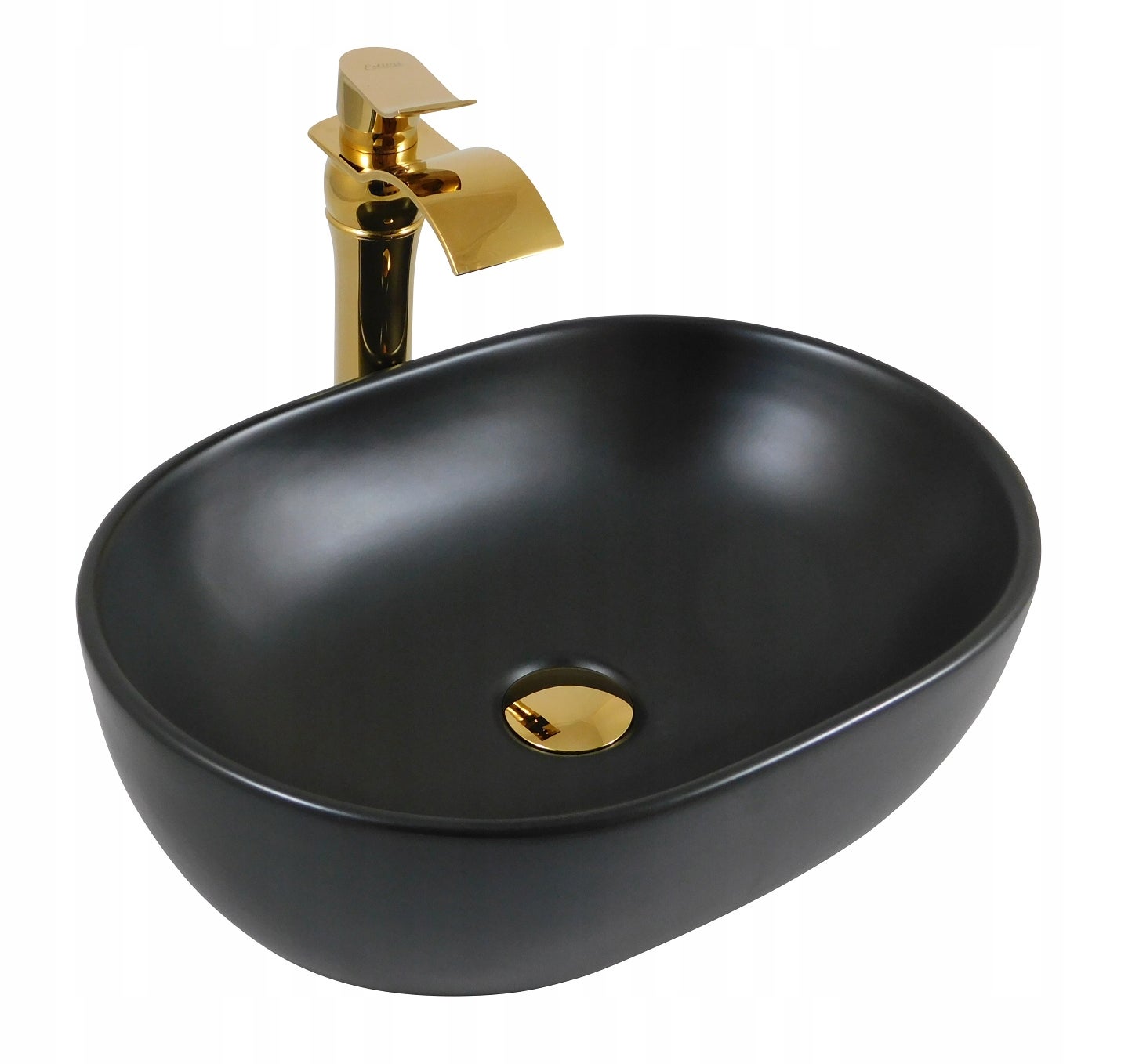 Umywalka nablatowa Estiva GABA Black Matt czarna matowa 47,5x34x13,5 cm