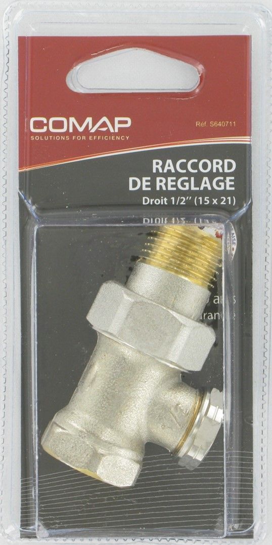 COMAP Raccord de réglage pour isolement et réglage du Kv - Droit 1/2