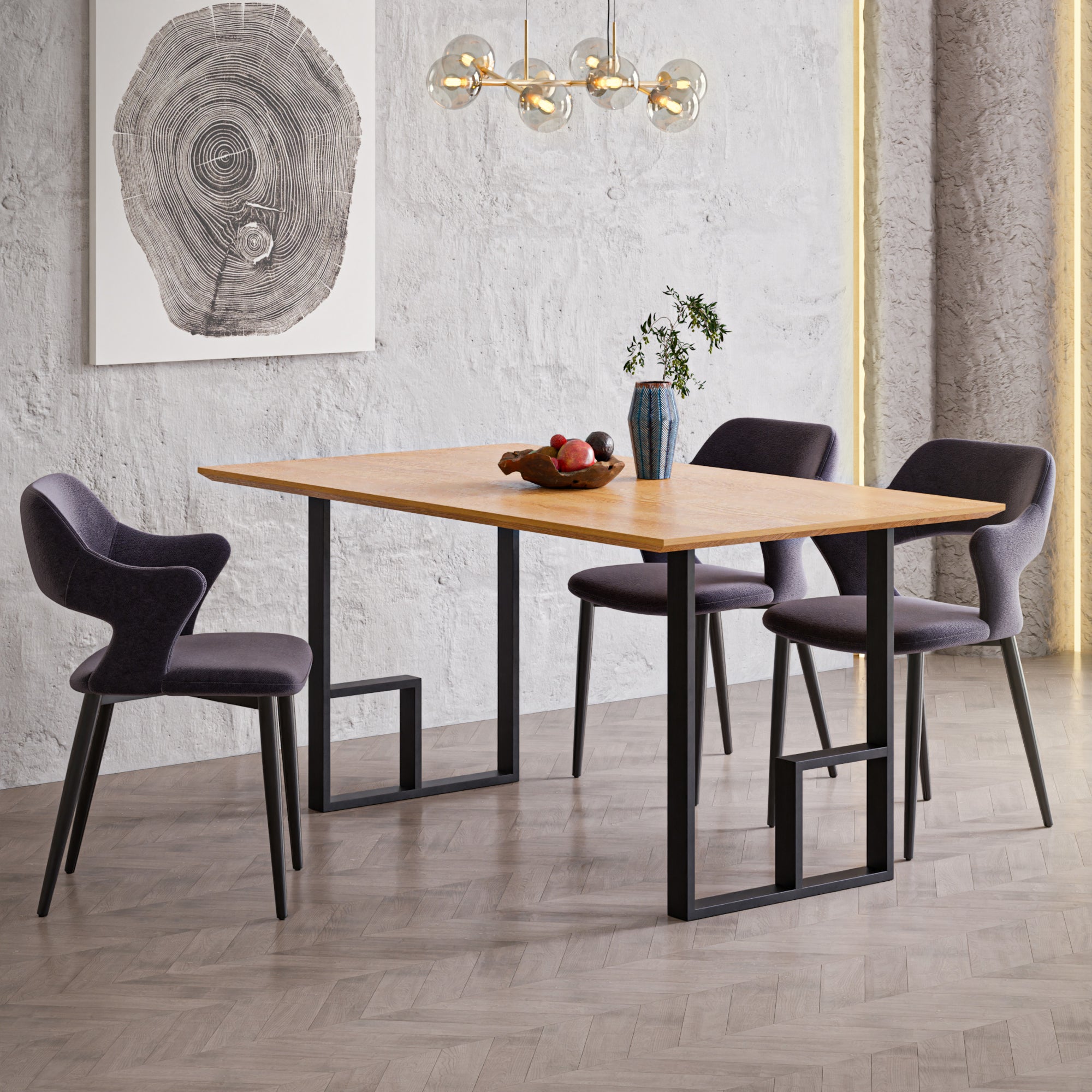 Set de 2 pieds de table Kauhava acier 72 x 55 x 7 cm noir [en.casa] - 4