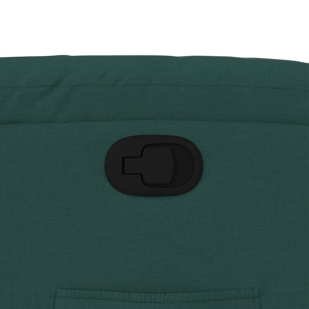 Poltrona reclinabile in tessuto verde scuro - 9