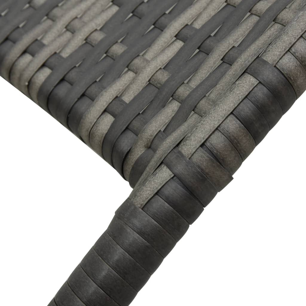 Chaise longue | Bain de soleil | Transat de relaxation pliable Résine tressée Gris CFW599240 - 6