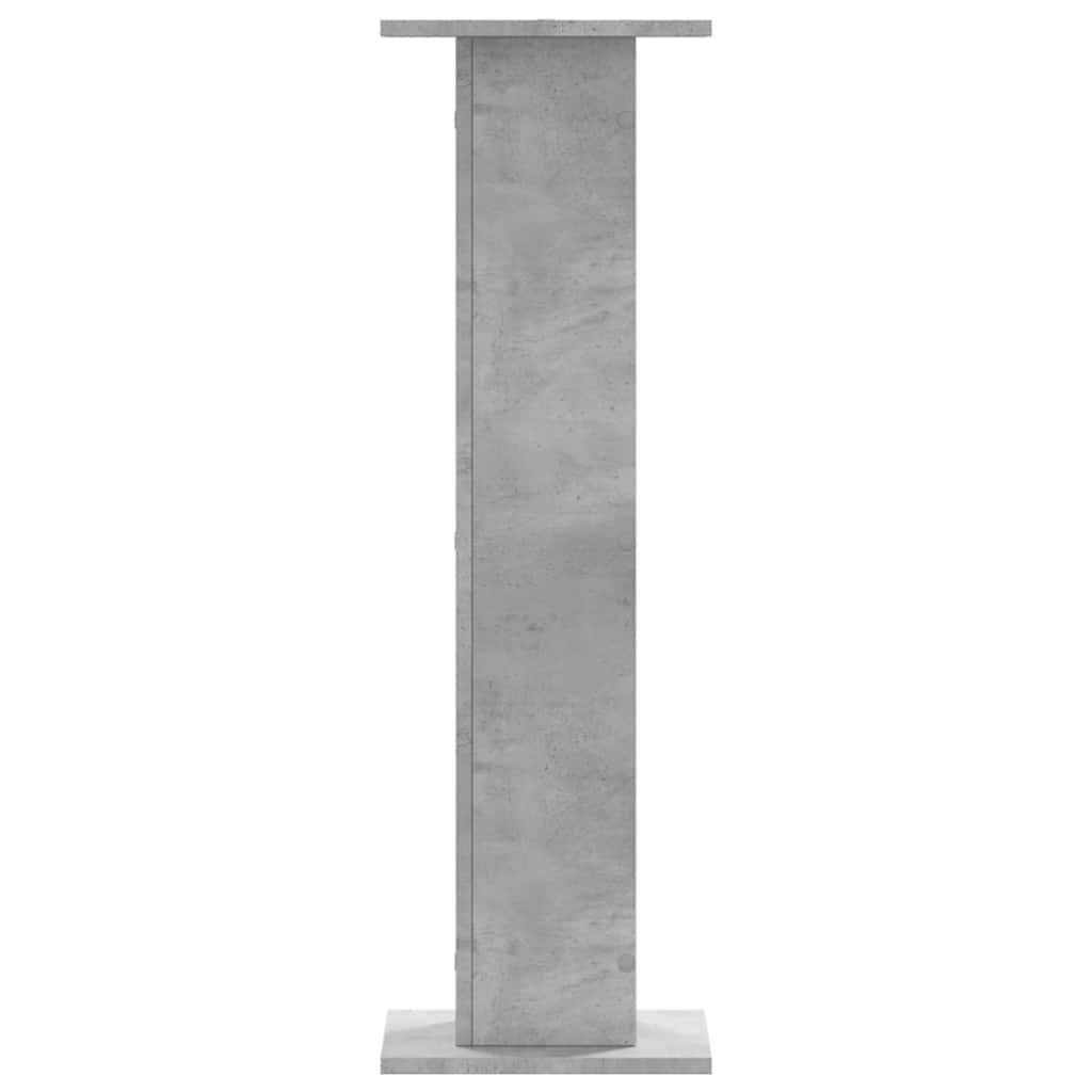 Supports pour plantes, 2 pièces, gris béton, panneau de bois - 4