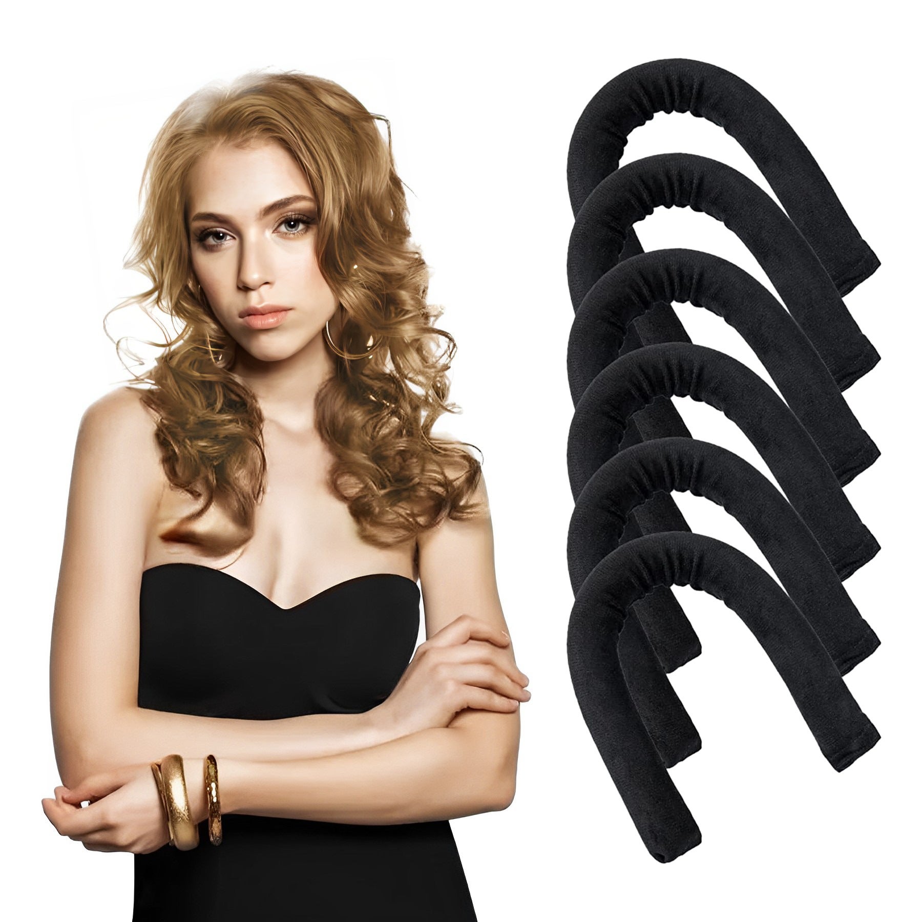 4 Pz Impugnature Per Capelli Laterali In Plastica Lunghi Grandi - Foto 6