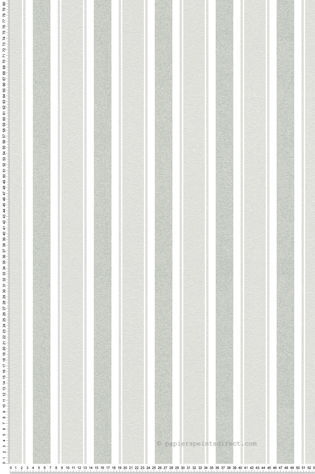 Papel pintado rayado gris y verde grisáceo - 53 cm x 10,05 m - a.s. création