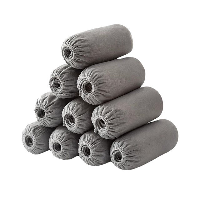 Lot de 100 couvre-chaussures jetables en tissu non tissé, épais, 4 g/pièce Grey