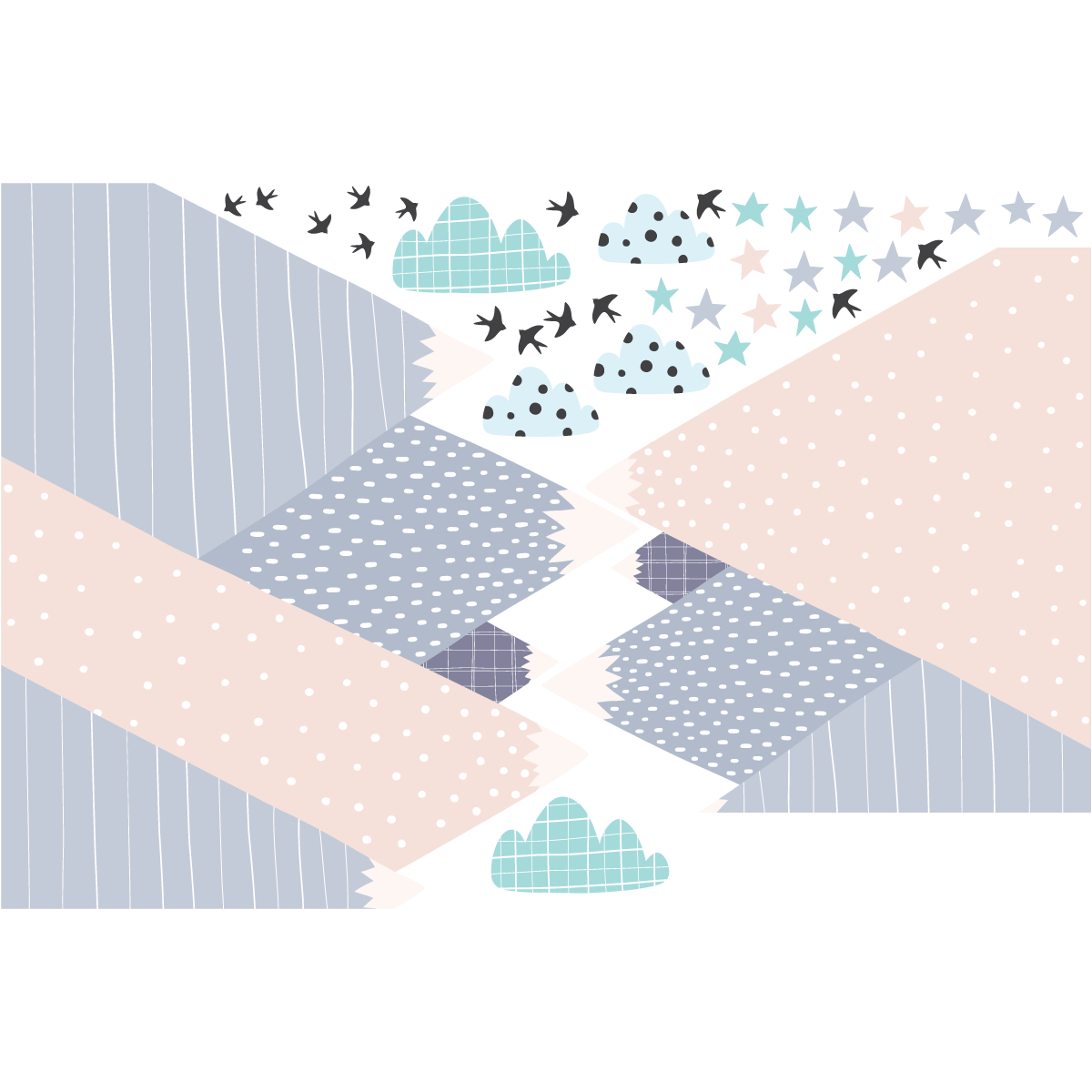 Adesivo bambino di montagna scandinavo sandika - Sticker adesivo - adesivi murali - 40x60cm - 2