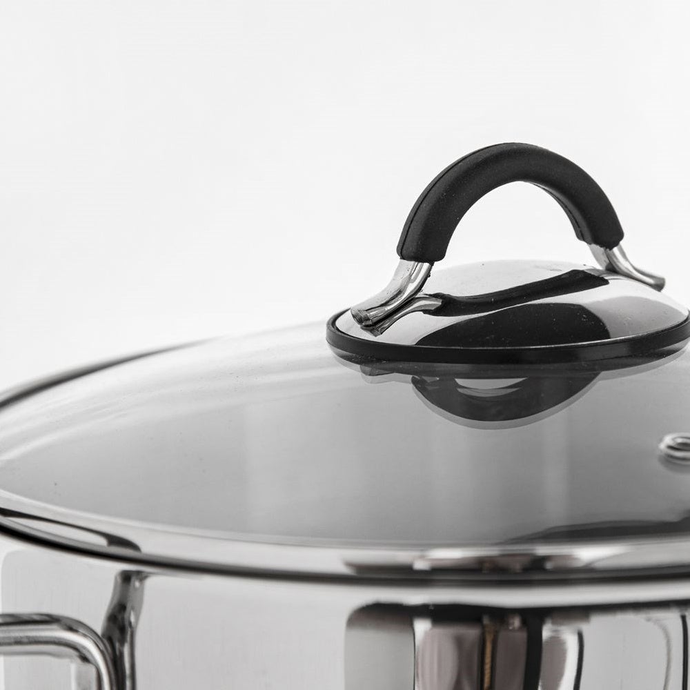 Garnek stalowy ze szklaną pokrywką DALIE 26 cm, 10,6 l - 3