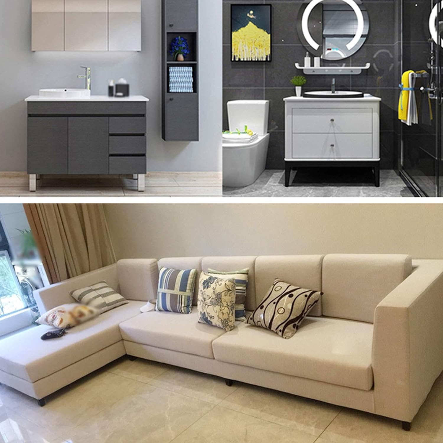 Pieds de Meubles en Alliage D'aluminium Réglables en Hauteur,Pieds de Table Basse de Canapé,Pieds D'armoire de Lavabo,5-40cm,4 Pièces (12cm/4.7in) - 5