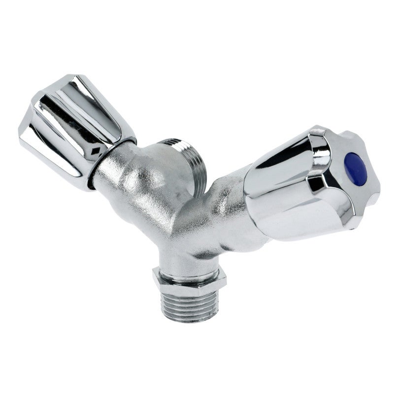 Robinet double de machine à laver laiton chromé GARIS B01 RMLDB - 3