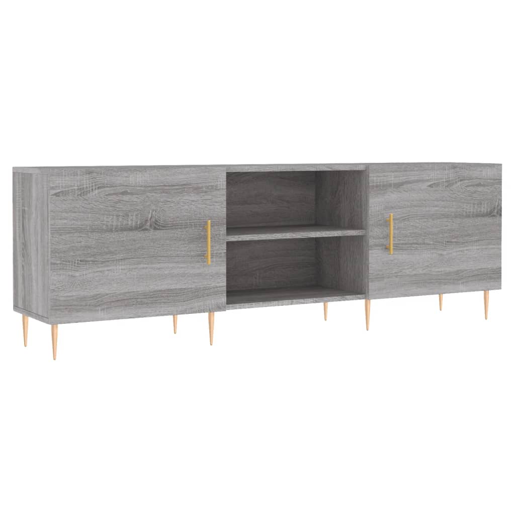 Meuble TV sonoma gris 150x30x50 bois d'ingénierie - 2