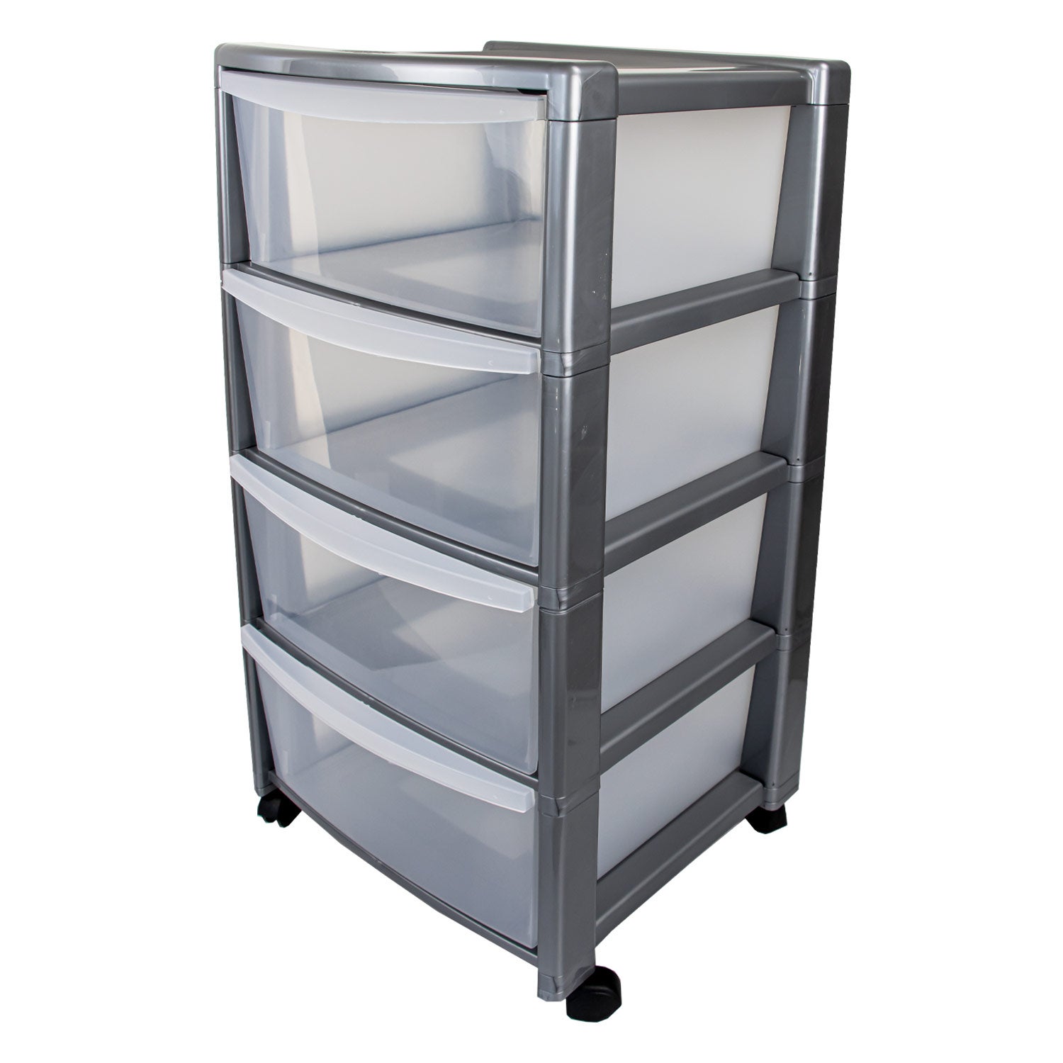 Cassettiera 4 Cassetti 40X40 h 80 Silver Stefanpl - 2